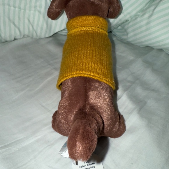 Jellycat retired yellow sweater sausage dog - Picture 6 of 9
